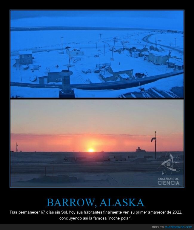 barrow,alaska,sol,noche polar