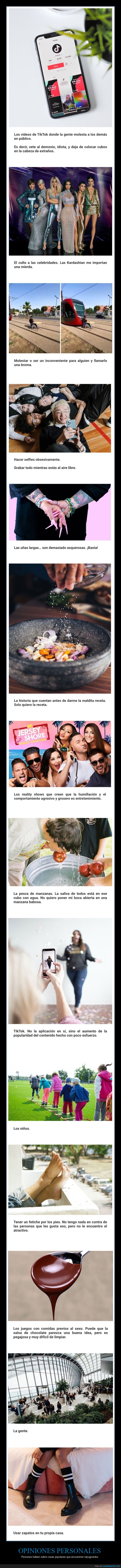 cosas populares,repugnantes,opiniones personales