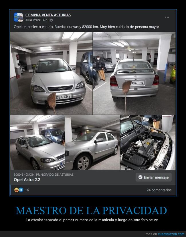 coches,escoba,tapar,matrícula,fails