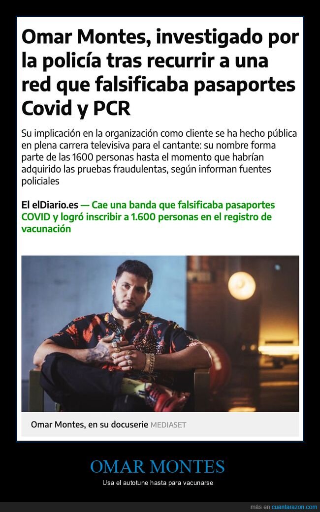 falsificaciones,omar montes,pasaporte covid