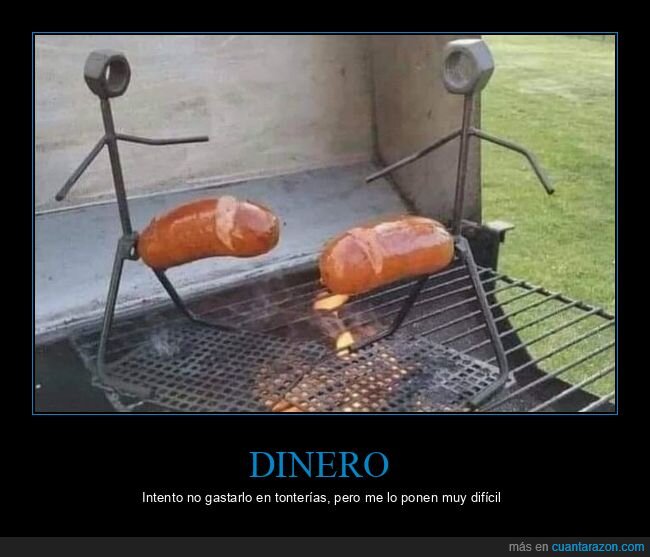 gastar,dinero,barbacoa,salchichas