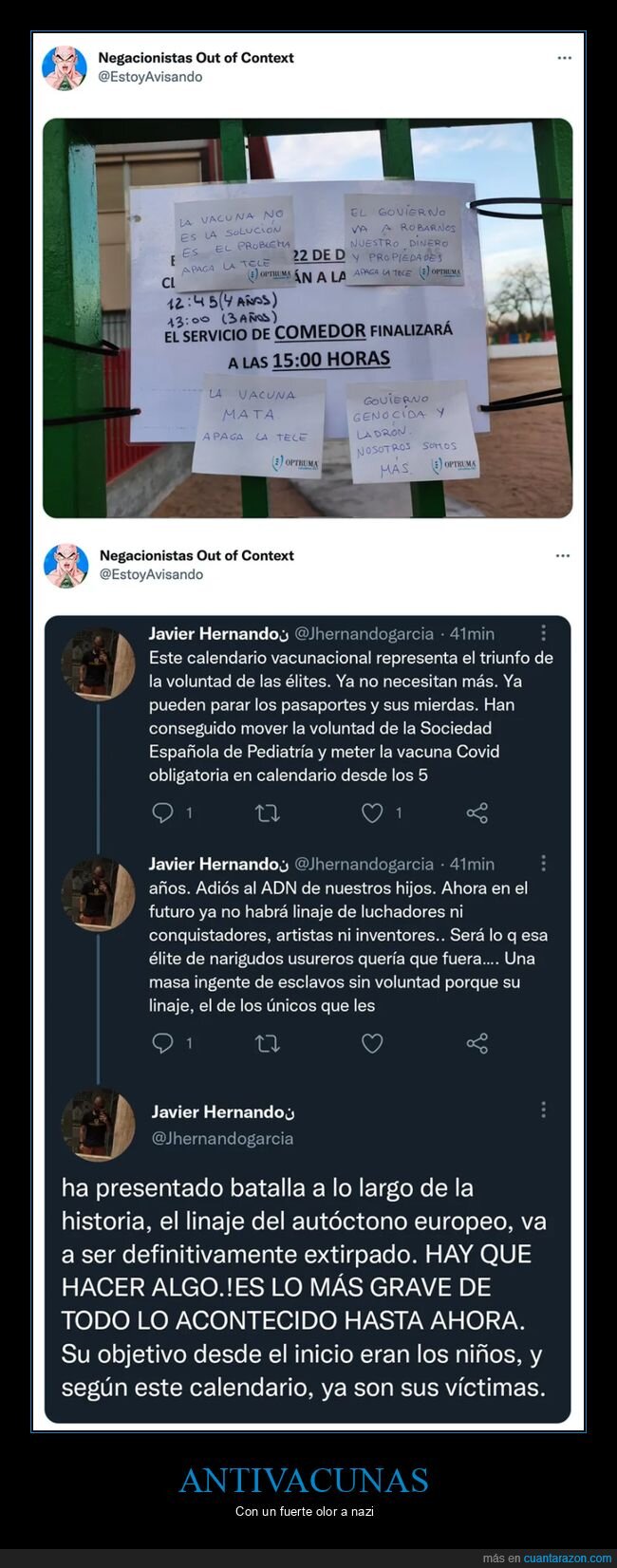 carteles,colegio,conspiranoicos,negacionistas,vacunas,wtf