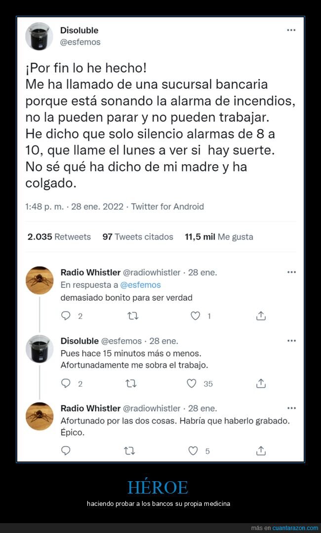 banco,alarma,silenciar,horarios