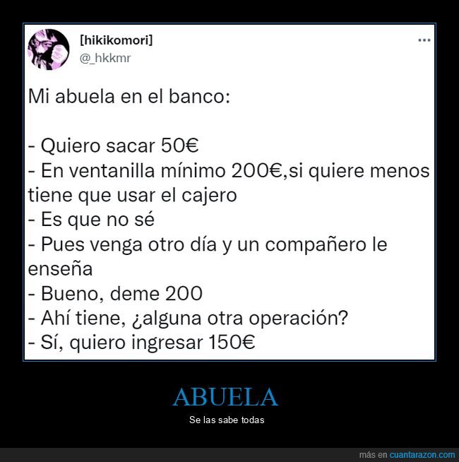 abuela,banco,sacar,ingresar