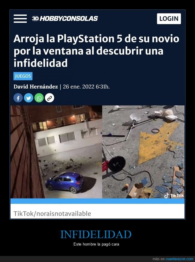 playstation 5,ventana,novia,infidelidad