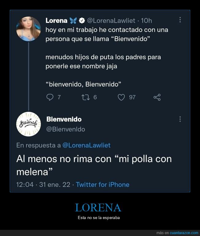 bienvenido,nombre,rima