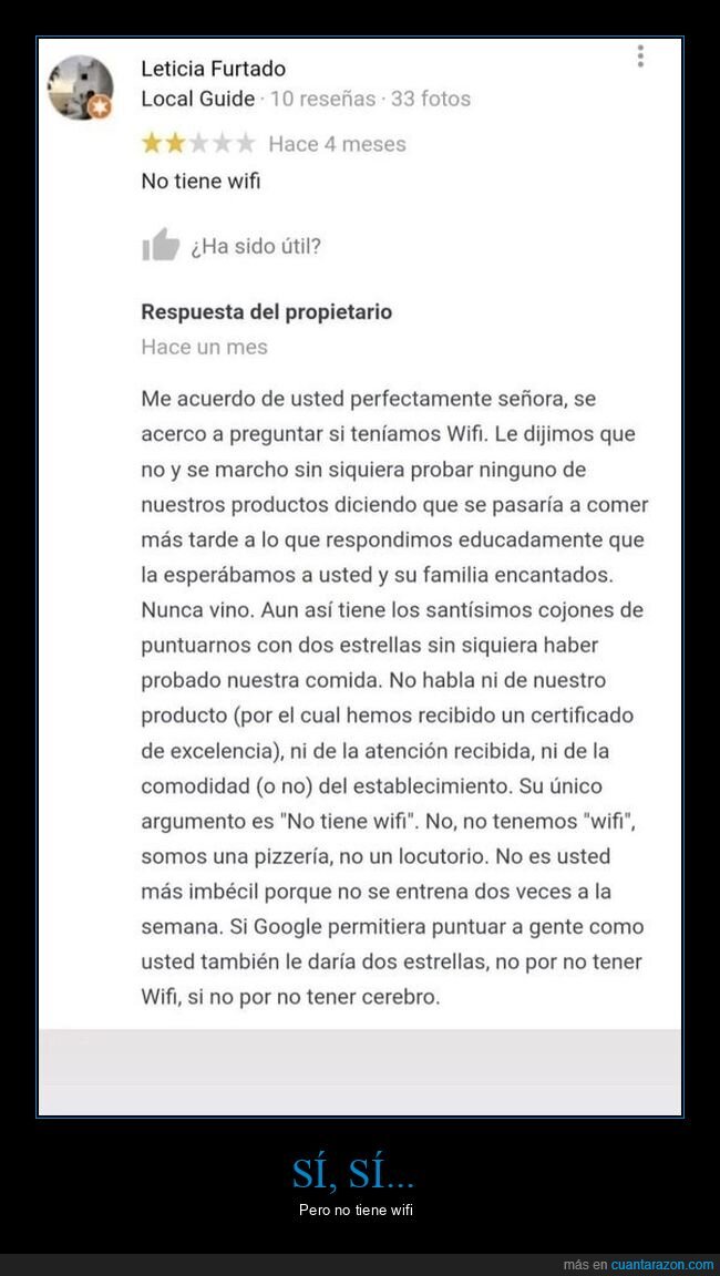 pizzería,reseña,wifi