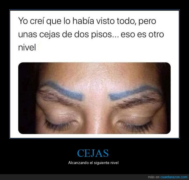 cejas,dos pisos,wtf