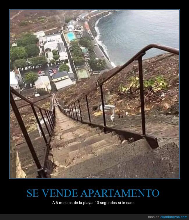 caerse,escaleras,playa