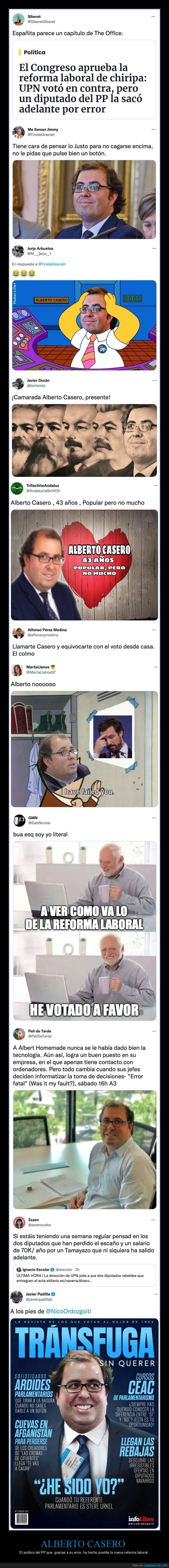 alberto casero,fails,políticos,reforma laboral,votación