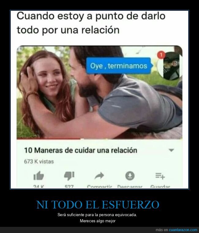 relación,darlo todo,terminar
