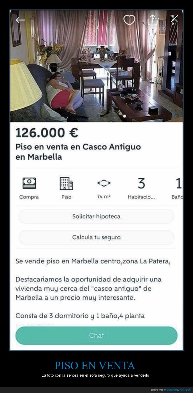 anuncios,piso,señora,sofá