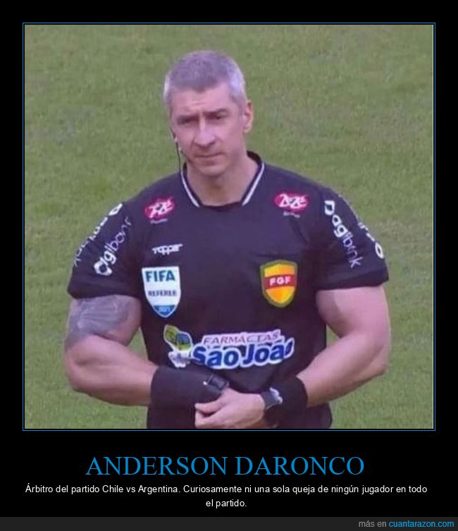 anderson daronco,árbitro,chile,argentina,quejas
