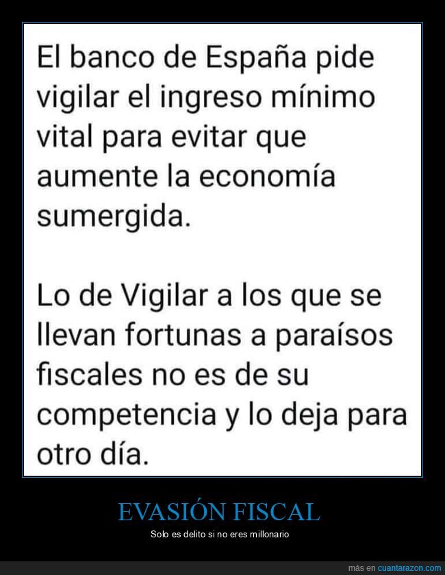 banco de españa,ingreso mínimo vital,economía sumergida,fortunas,paraísos fiscales