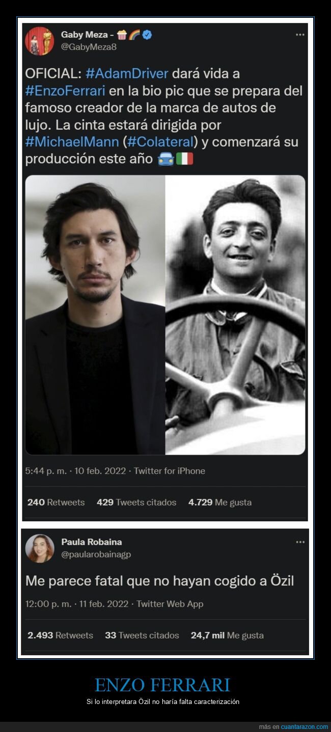 enzo ferrari,özil,adam driver