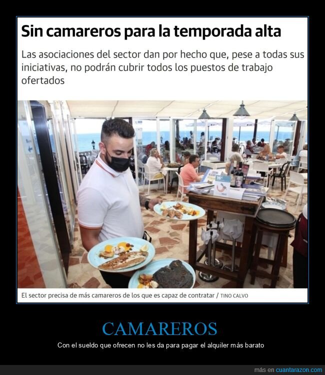 camareros,temporada alta,sueldos