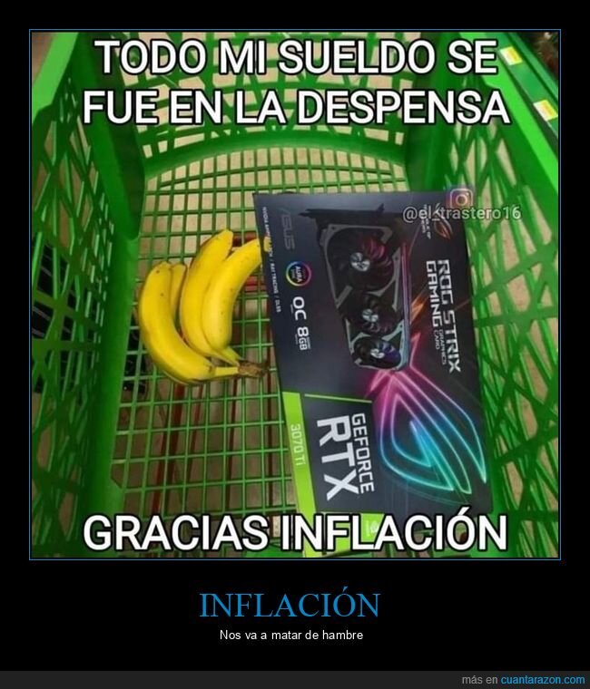 despensa,inflación,sueldo,tarjeta gráfica