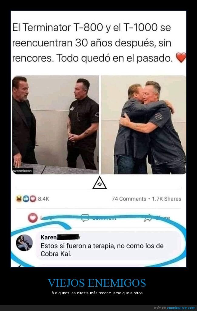 cobra kai,comentarios,reencuentro,t1000,t800,terminator