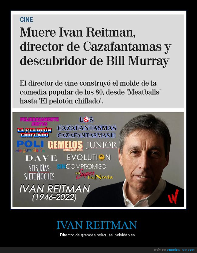 cine,dep,ivan reitman,muerte