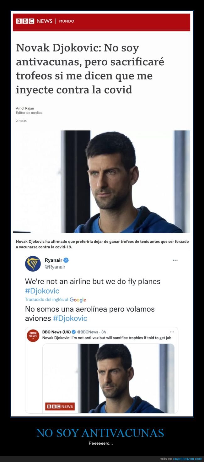 novak djokovic,antivacunas