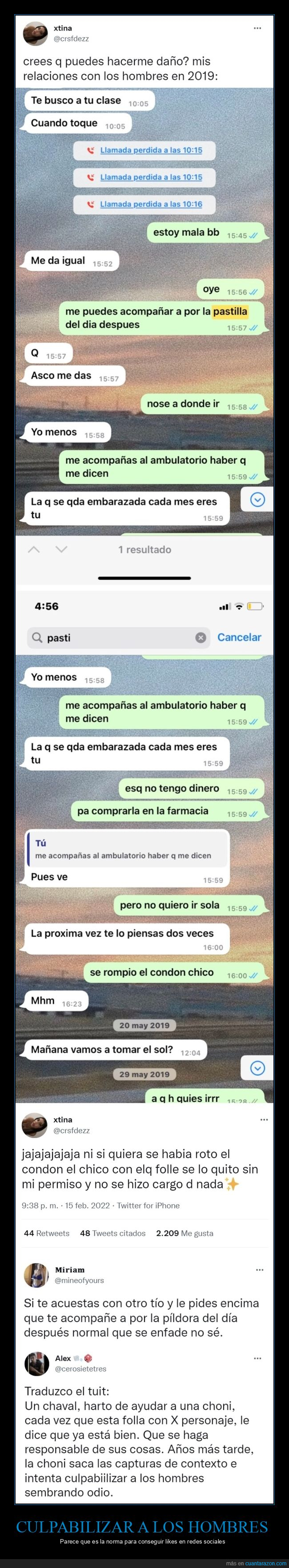 píldora del día después,condón,acompañar