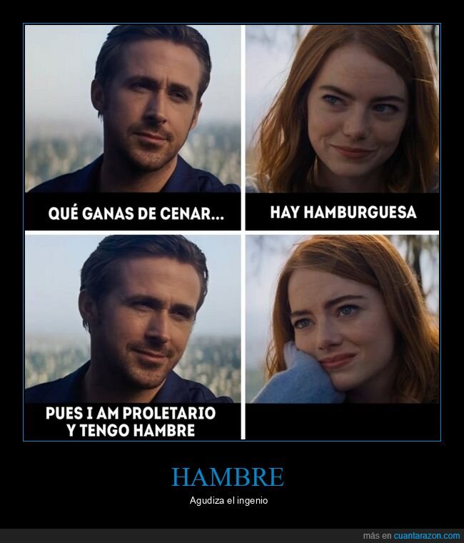 cenar,hamburguesa,burguesa,proletario,hambre