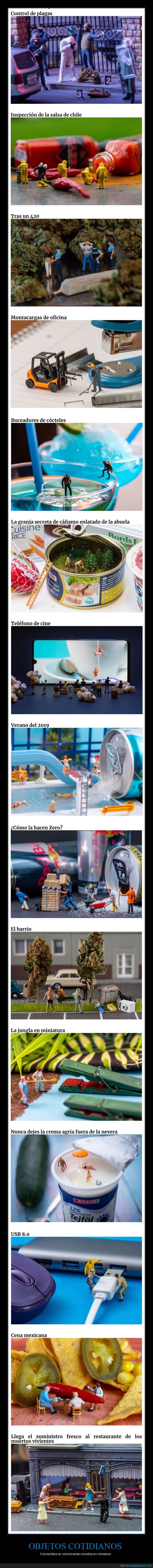 objetos cotidianos,mundos en miniatura