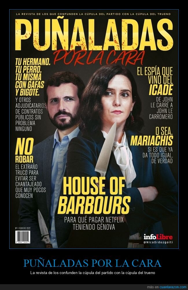 díaz ayuso,pablo casado,políticos,puñaladas,revista