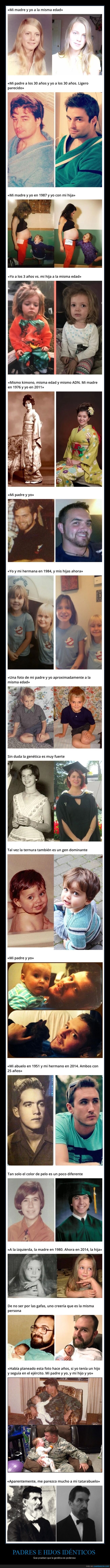 padres,hijos,parecidos,genética