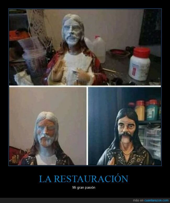 restauración,figura,jesús,lemmy kilmister