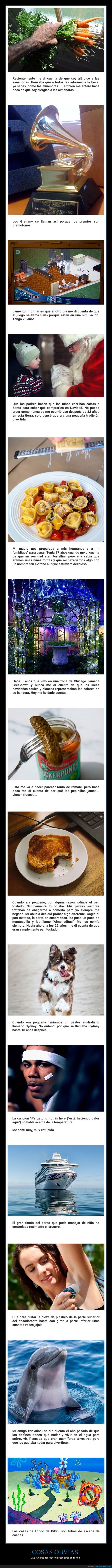 cosas obvias,descubrir,tarde