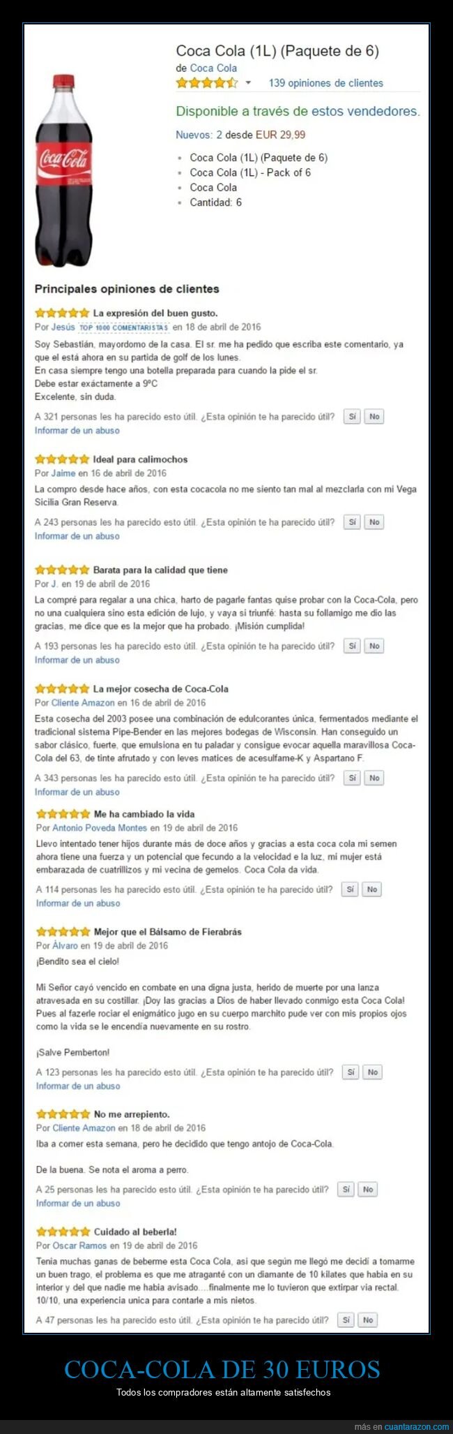 amazon,cocacola,precio,reseñas