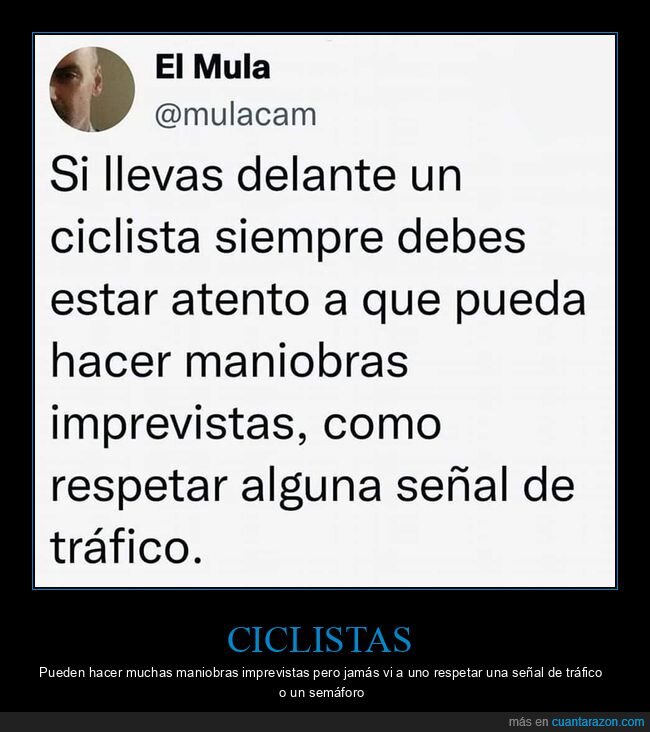 ciclista,imprevistas,maniobras,respetar,señales