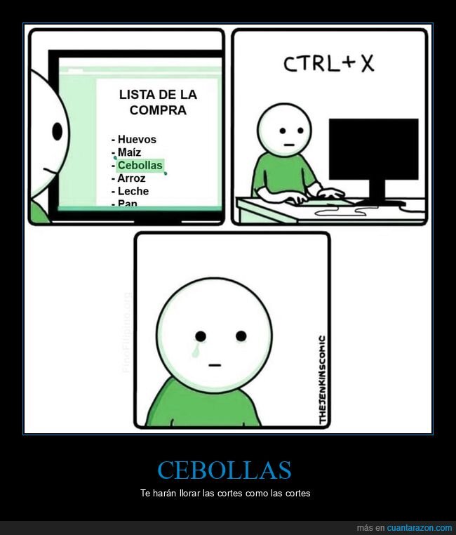 cebollas,cortar,lista de la compra