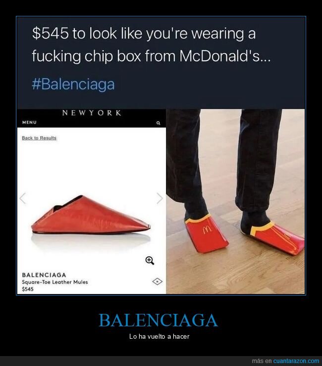 balenciaga,mcdonald's,parecidos,patatas,zapatillas