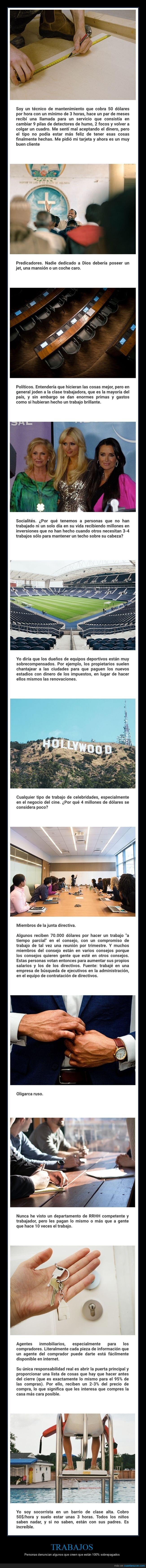 trabajos,sobrepagados