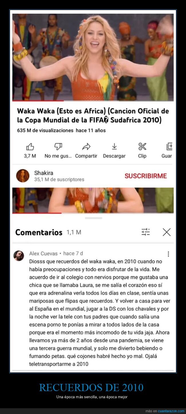 comentarios,waka waka