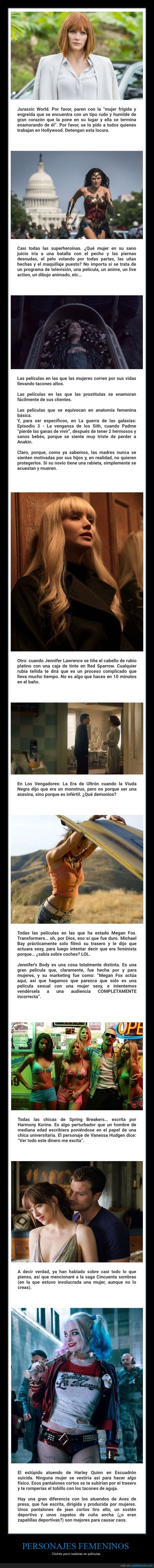 personajes femeninos,clichés,películas