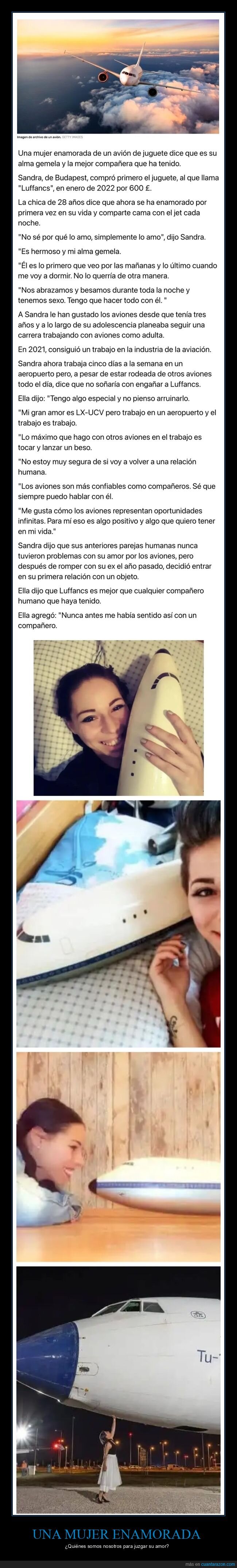 enamorada,maqueta,avión