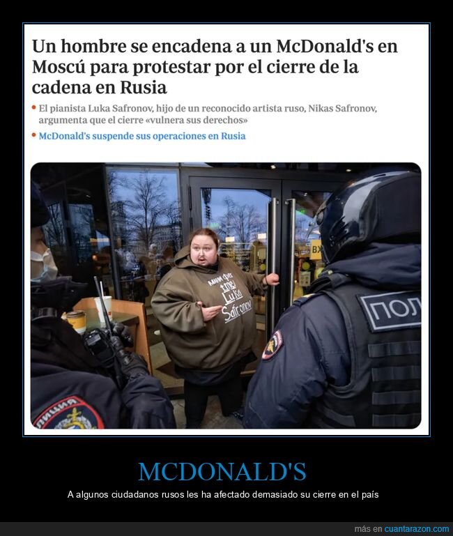 encadenarse,mcdonald's,rusia,rusos