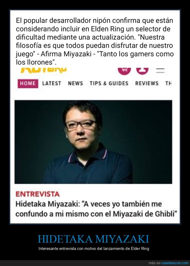 hidetaka miyazaki,elden ring,dificultad