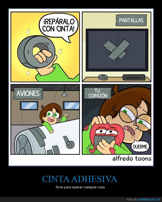 cinta adhesiva,reparar
