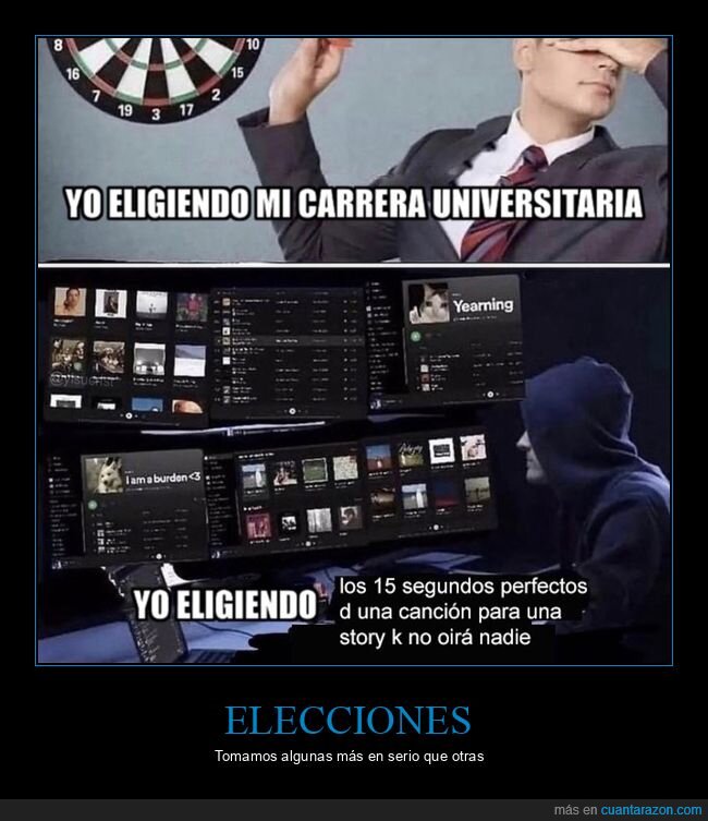 elegir,carrera,canción,story