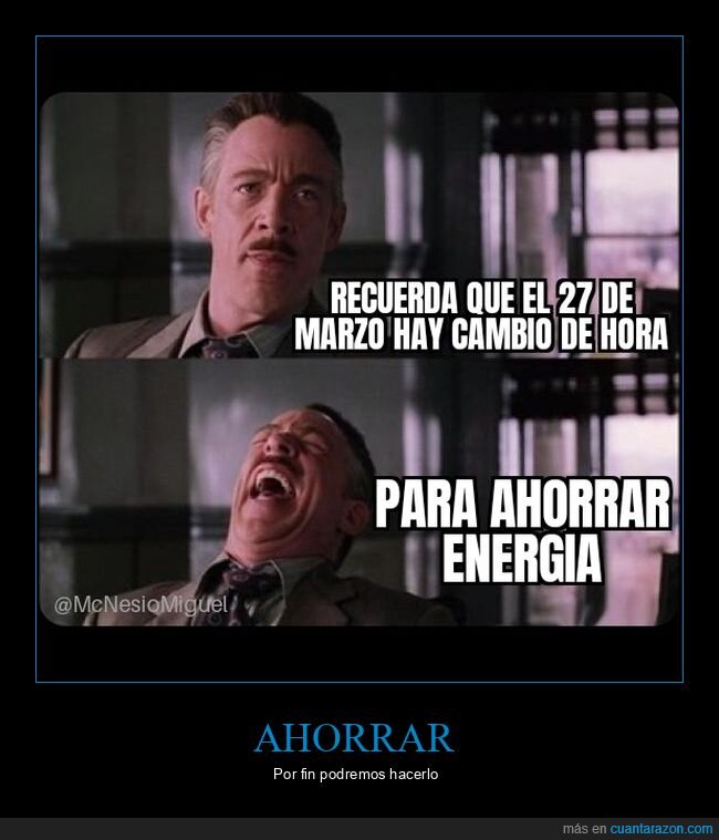 cambio de hora,ahorrar,energía
