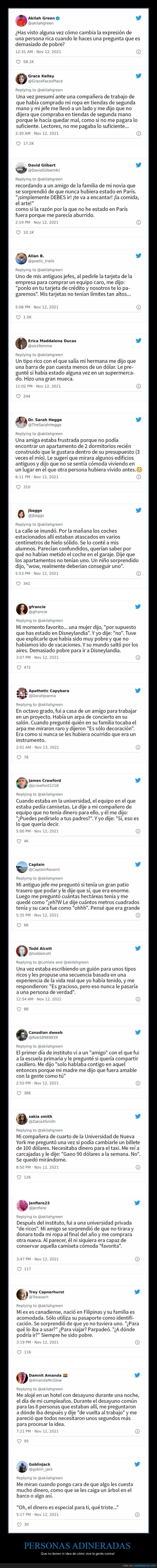 adinerados,gente normal