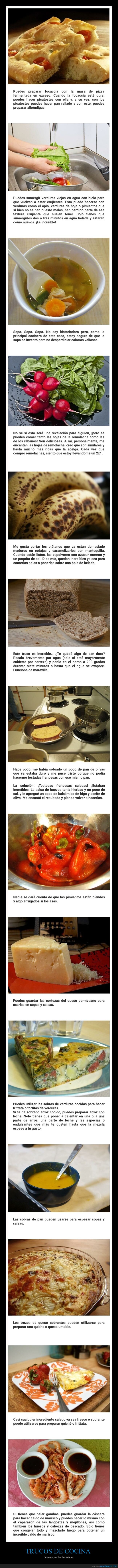trucos,cocina,sobras