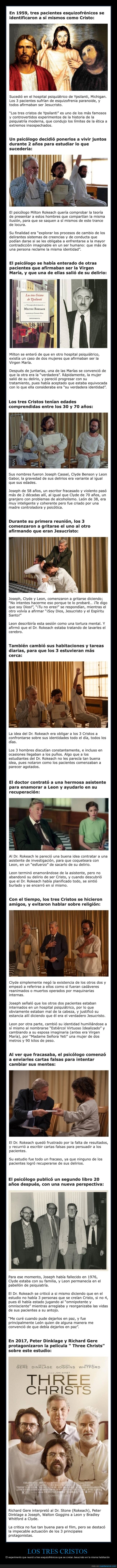 los tres cristos,esquizofrénicos,experimento