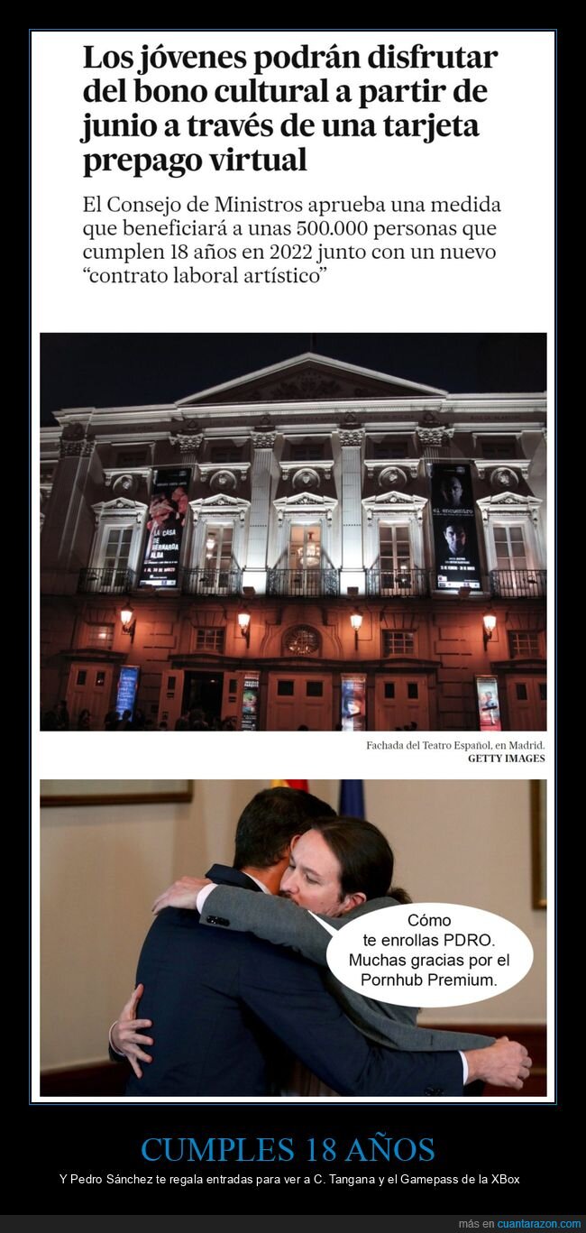 bono cultural,tarjeta,políticos