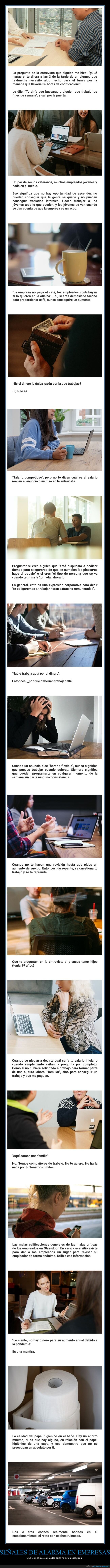 empresas,señales de alarma,trabajo