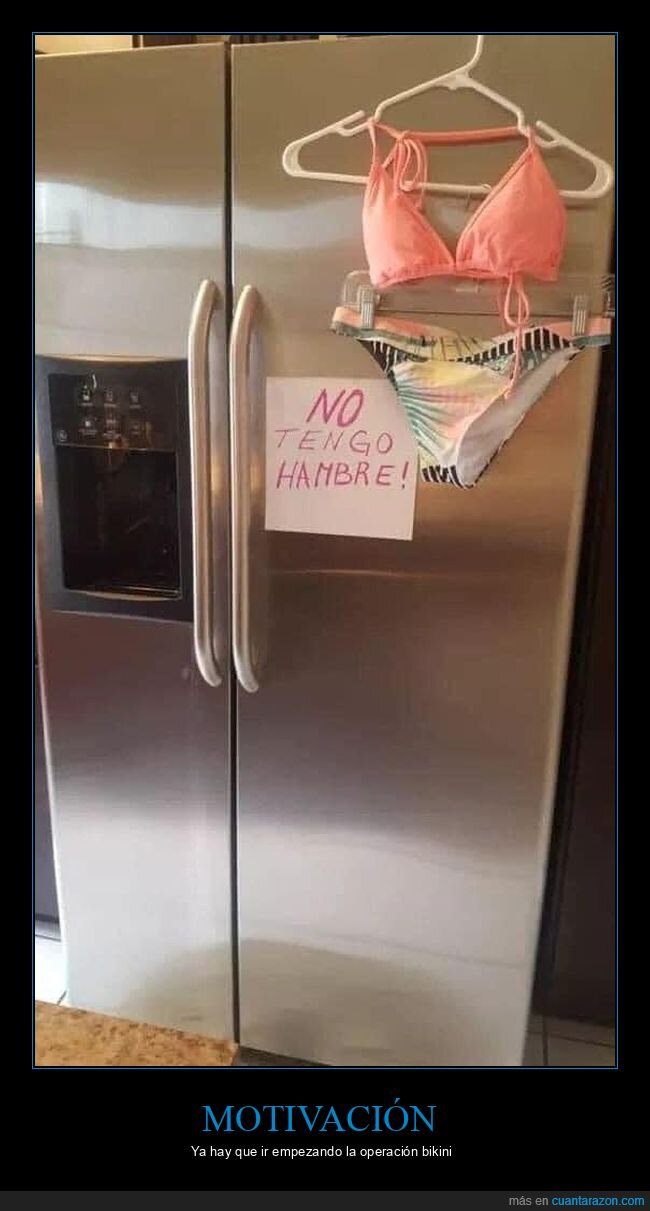 bikini,hambre,nevera,cartel